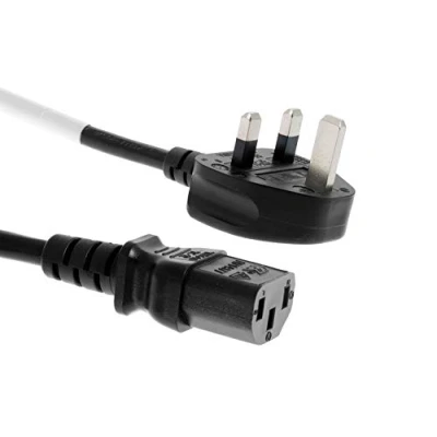 Afbeelding van PremiumCord netsnoer 230 V 2 m, stroomkabel met UK stekker naar koudaansluiting C13, IEC 320, pc 3 polig, kleur zwart