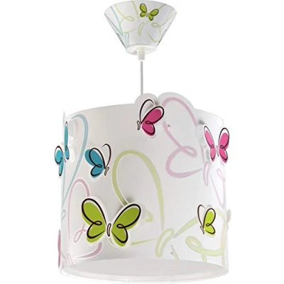 Afbeelding van Dalber Kinder hanglamp plafondlamp kinderkamer kinderlamp Butterfly Vlinders veelkleurig