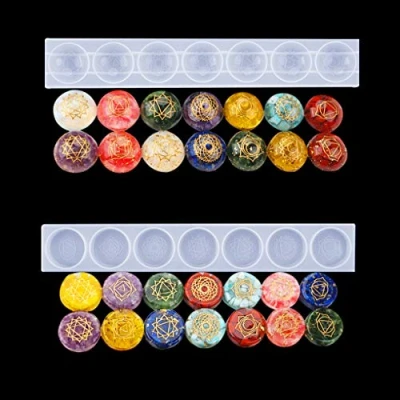 Afbeelding van FineInno Hars Gietvorm Healing Kristallen Siliconen Mal Reiki Merkaba Maken Sieraden Hanger Schimmel DIY Orgone Chakra Ketting Craft (Orgone Molds)