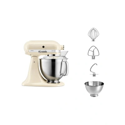 Afbeelding van KitchenAid Artisan Premium Mixer Met Kantelbare Kop 4,8 L 5ksm185ps Cream