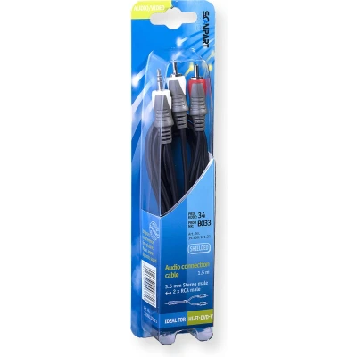 Afbeelding van Scanpart Aansluitkabel 3.5 S(M) 2Tulp(M) 1.5M