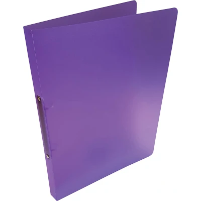Afbeelding van Alpha ringmap, voor ft A4, uit PP, 2 ringen van 16 mm, transparant paars ringmap