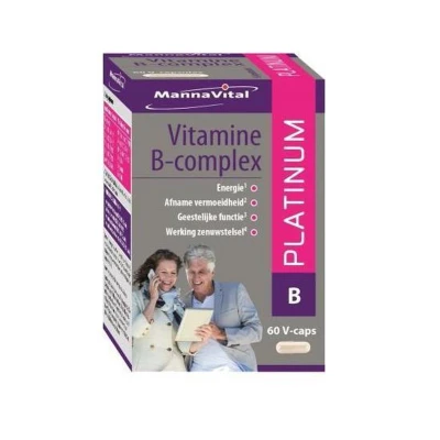 Afbeelding van MannaVital Vitamine B complex Platinum V caps 60VCP