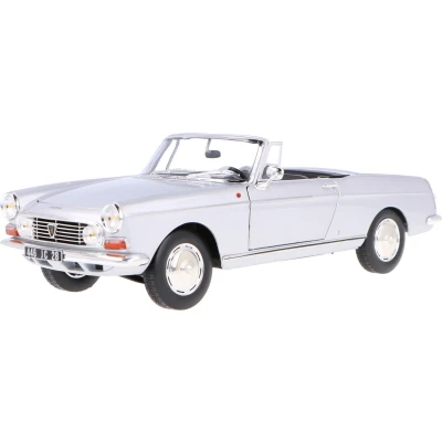 Afbeelding van Norev (184835) Peugeot 404 Cabriolet 1967 zilver. Miniatuurauto / Schaal 1:18