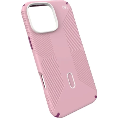 Afbeelding van Speck hoesje geschikt voor Apple iPhone 16 Pro Max Ultieme Bescherming en Grip Luxe Soft touch Afwerking Valbescherming gecertificeerd tot 4 meter Microban Antibacterieel Presidio2 lijn Roze