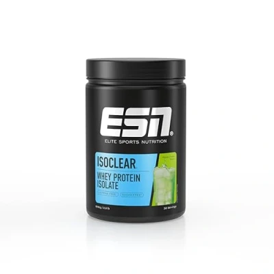 Afbeelding van ESN ISOCLEAR Whey Isolate Proteïnepoeder, Mystery Green, 908 g, 30 Porties Heldere Wei Poeder Lactosevrij Voor Spieropbouw en Herstel, Gemaakt in Duitsland, Laboratorium Getest