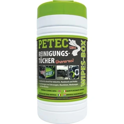 Afbeelding van PETEC reinigingsdoekjes, wipes box, 120 doekjes doos voor de handen (82120)