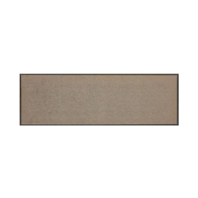 Afbeelding van andiamo deurmat Verdi vuilvangmat voor de ingang van het huis ideaal als binnen of in overdekte buitenruimte voetveger voordeur 60 x 180 cm taupe