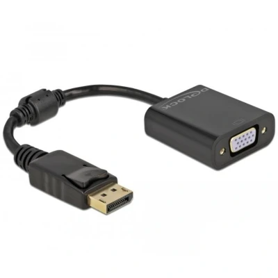 Afbeelding van Delock Adapter DisplayPort 1.2 Stecker zu VGA Buchse Passiv schwarz