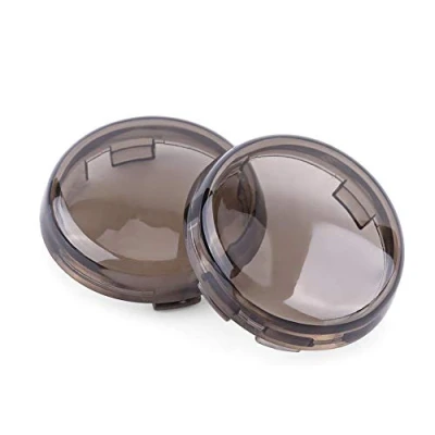 Afbeelding van 2 Pcs Turn Signal Light Lens Lenses Covers Kit, Keenso Round Motorcycle Cap for Har ley Dyna Deuce Softail Sportster 1986 15(Smoke) Reparatie en onderhoud
