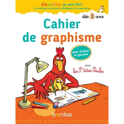 Afbeelding van Cocorico je sais lire ! avec les P&#039;tites poules Cahier de graphisme dès 3 ans