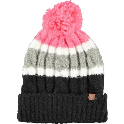 Afbeelding van Meisjes Muts Roze Grijs met Pompon