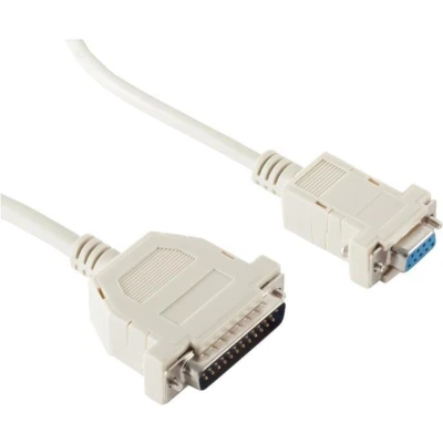 Afbeelding van Seriële RS232 null modemkabel 9 pins SUB D (v) 25 (m) 5 meter