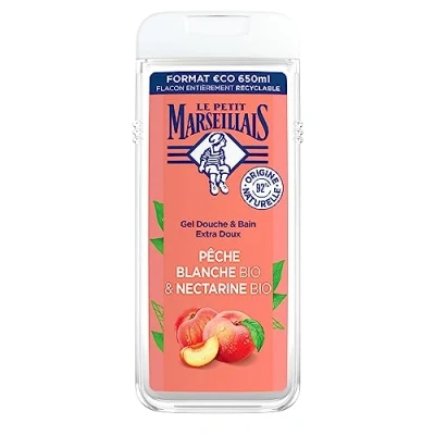 Afbeelding van Le Petit Marseillais Extra Gentle Witte Perzik en Biologische Nectarine Bad Douchegel 650 ml