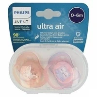Afbeelding van Philips Avent Ultra Air Fopspeen 0/6 maanden 2 stuks SCF085/02