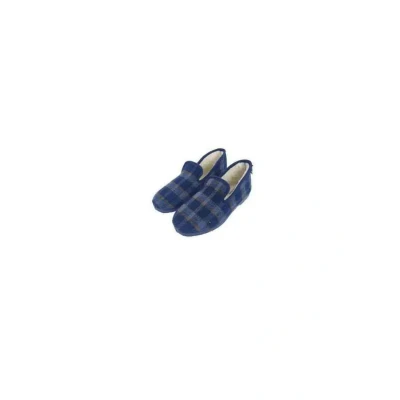 Afbeelding van Victoria Wamba Confortable Plaid Slippers &amp; Sheepskin Interior Matching Sole 202001 for Men MARINO 45
