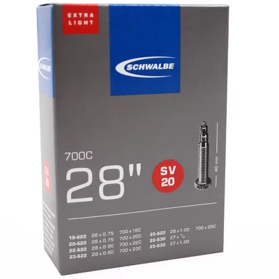 Afbeelding van Schwalbe Binnenband 27/28X7/8 1.00 Frans 40MM 18/25 622/630 Extralight (SV20)