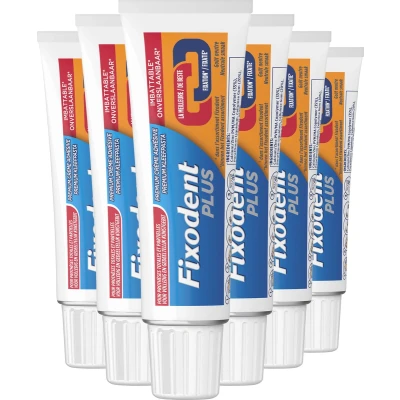 Afbeelding van Fixodent Plus Voordeelverpakking 6x40 g Kleefpasta