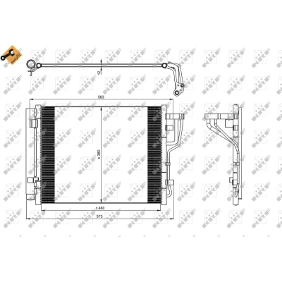 Afbeelding van Condensor, airconditioning NRF 35986