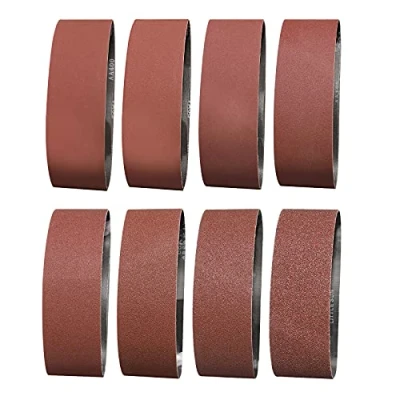 Afbeelding van Sruhrak Schuurbanden 100 X 915mm 1 Korrel 40/60/80 &amp; 2 120/180/240/320/400 Schuurband voor het Slijpen Polijsten en Ontroesten, Geschikt Bandschuurmachine 915X100 (13 Stuks)