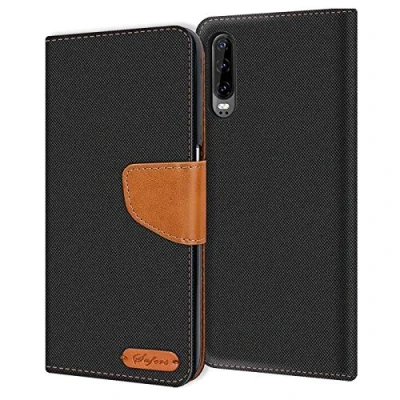Afbeelding van Verco Hoesje voor Huawei P30 Book Case, Wallet Flip Case compatibel met Telefoonhoes Kaarthouders slots, Zwart