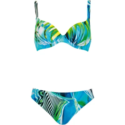 Afbeelding van Sunflair Zweiteiler SET MIT Softschalen Verstellbare TRÄGER Schmaler SLIP Bikini, Dames, Maat: 40xB, Türkis