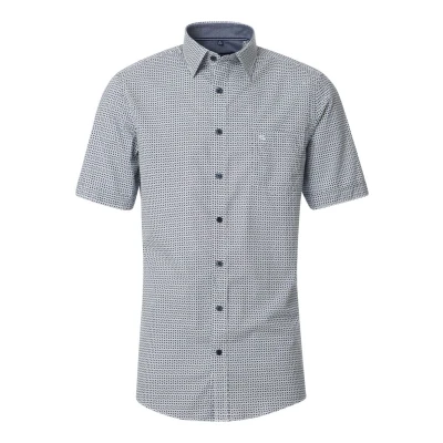 Afbeelding van Casa Moda Casual Comfort Fit Overhemd Korte mouw blauw