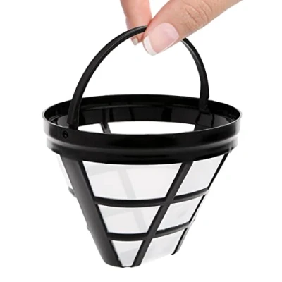 Afbeelding van Permanente koffiefilter, maat 4, herbruikbaar kegelvormig, 8 12 kopjes, filter, wasbare koffiedruppel, papierloze koffiefilter voor het maken van handmatige koffie