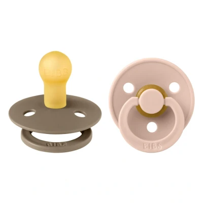 Afbeelding van Bibs Dark Oak/Blush 0 6 mnd 2 Stuks Fopspeen 110211