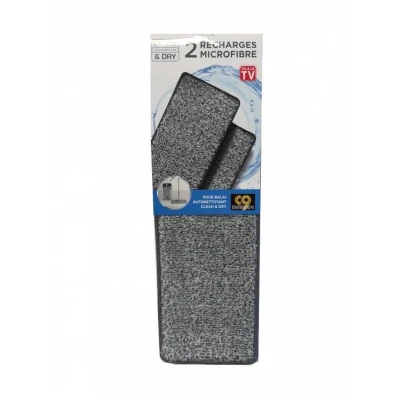 Afbeelding van Clean and Dry Microvezel pad dweildoek voor de Aqua Laser Easy Flat Mop Set van 2 stuks superabsorberend machinewasbaar 32.5 cm x 10