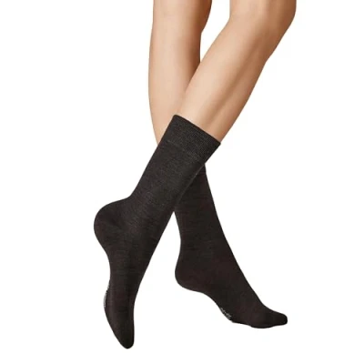 Afbeelding van KUNERT Soft Wool Cotton Dames Sokken Brown mel. Maat 39 42