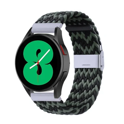 Afbeelding van Garmin Venu / Sq Sq2 2 plus Braided nylon bandje Groen zwart
