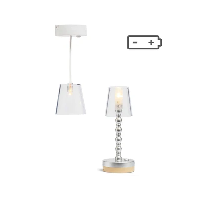 Afbeelding van Lundby poppenhuis hang en vloerlamp
