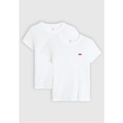 Afbeelding van Levi&#039;s Essential TEE 2 PACK Tshirt basic, Dames, Maat: Large, White/white
