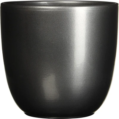 Afbeelding van Mica Decorations Bloempot antraciet grijs keramiek 28 x 25 cm