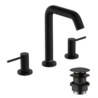 Afbeelding van Hg 3 hole basin mixer 150 tecturis s with push open waste set mb 73330670