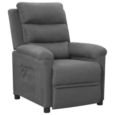 Afbeelding van vidaXL Fauteuil verstelbaar stof lichtgrijs