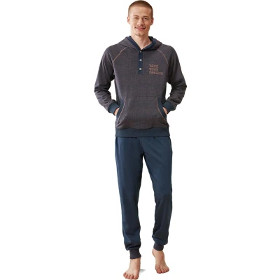 Afbeelding van Feyza Pyjama, Heren, Maat: Small, Blue