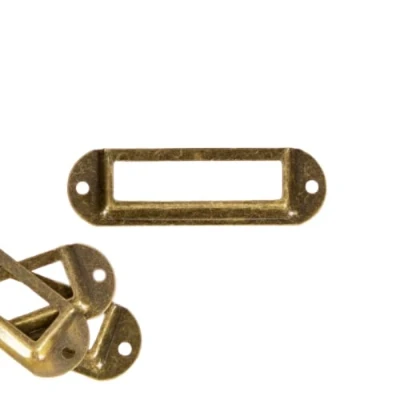 Afbeelding van Craftelier Set van 4 metalen basislabelhouders voor het versieren je scrapbooking projecten en beschrijven albums, planners, notitieboeken of organisatiedozen, afmetingen 7 x 2 cm,