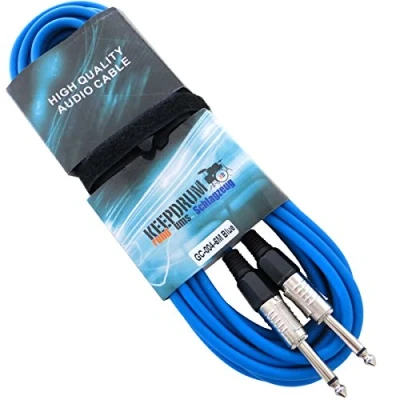 Afbeelding van KEEPDRUM GC 004 BL blauw 6 m instrumentenkabel gitaarkabel jack 6,3 mm