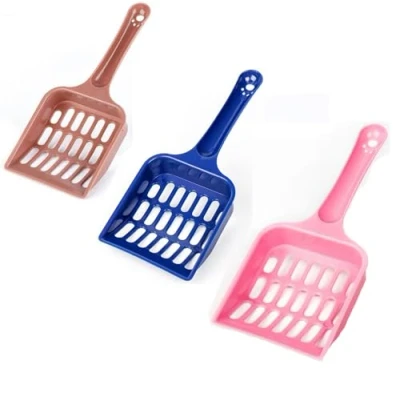 Afbeelding van BOBOZHONG 3 stuks kattenbakschep, plastic kattenbakvulling huisdier schop reinigingsgereedschap schep set poepschep met lange steel pickers voor huisdierpoep