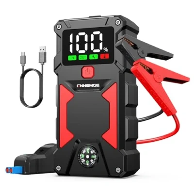 Afbeelding van FNNEMGE Starthilfe Powerbank 5000A 24800mAh (Alle Benzin und Bis Zu 8,0L Diesel) Auto Batterie Upgrade Booster