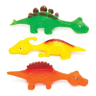 Afbeelding van Baker Ross AW534 Vliegliggende stretch dinosaurussen (4 stuks) perfect als kleine verrassing voor feestjes of cadeau kinderen.,gesorteerd
