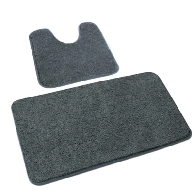 Afbeelding van Rururug Antislip badmat Microfiber douchemat, machinewasbaar, extra zachte en absorberende mat (40x60cm, grijs)