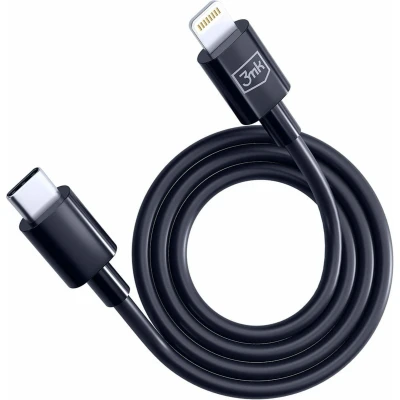 Afbeelding van 3mk Hyperkabel USB C/Lightning 20W 1,2m zwart
