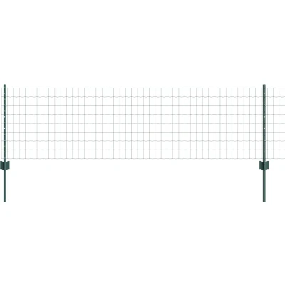 Afbeelding van vidaXL Euro hek Set van 3 Groen PVC gecoat staal Middelgroot Stevig