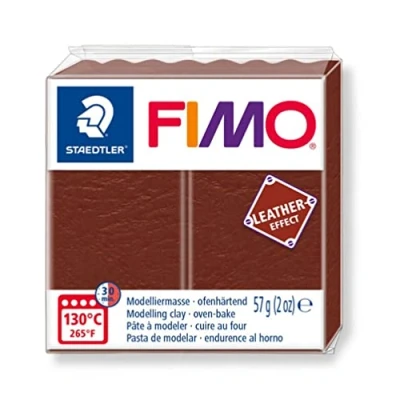 Afbeelding van Kastanjebruin Fimo Ledereffect