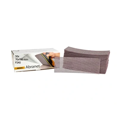Afbeelding van Mirka Abranet netschuurstroken 70x198 mm klittenband / korrel P240 50 st voor het schuren van hout, plamuur, lak, kunststof 5415005025