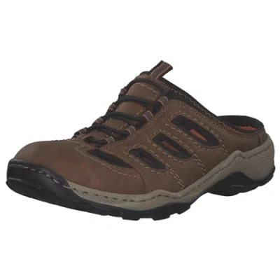 Afbeelding van Rieker heren 8096 slippers, Bruin combi, 43 EU