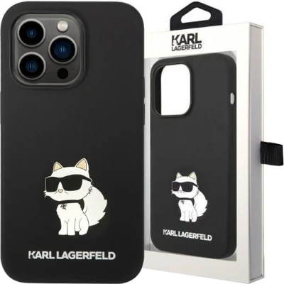 Afbeelding van Karl Lagerfeld KLHCP14XSNCHBCK iPhone 14 Pro Max 6.7 hardcase zwart/zwart Siliconen Choupette